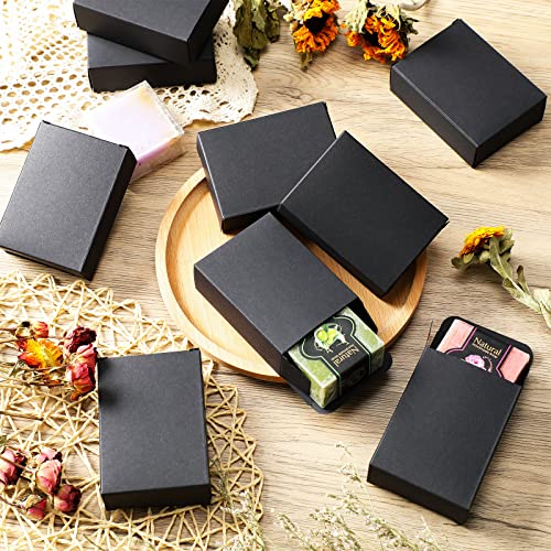 Gersoniel Kraft Soap Boxes Soap Making Kit, 50 Pcs, Black - color: Black