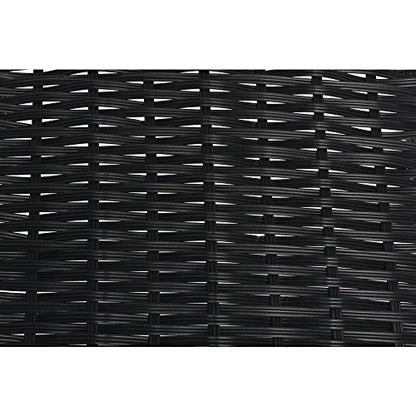 HUBERT Tapered Wicker Look Tapered Storage Basket, Rectangular Black - 7 1/2"L x 20"D x 1 1/2" to 6"H - color: Black, size: 7.5"Lx 20"Dx1.5-6"H