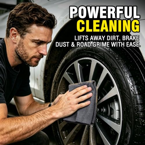 Shop Towels, 100 Pack 11.5"x 11.5" Microfiber Cleaning Cloth - color: Grey