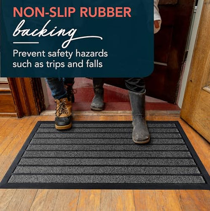 ubdyo Extra Durable Door Mat Outside Entrance (32" x 20", Bright Grey) - color: Bright Grey, size: 32'' x 20'' (Rectangular)