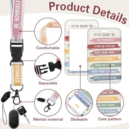 Teacher Lanyard with Retractable Badge Reel, Detachable Id Holder - color: Inspirational Quote