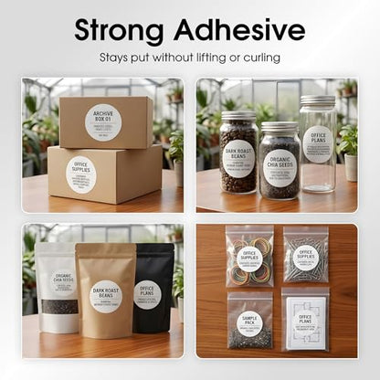 3 Inch Circle Labels for Laser & Inkjet, Spartan Industrial Template C006 - size: 3" Circle
