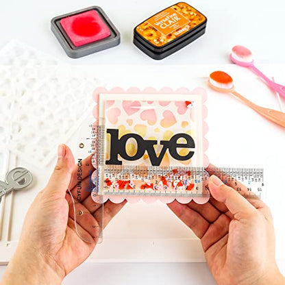BAOFALI 6 Inches/15cm Acrylic Clear T-Square Ruler, Dual Side Measuring, Transparent, for Crafting, Drafting & General Layout Work - color: T-Square Ruler