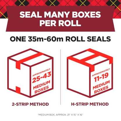 Scotch Secure Seal Packing Tape Refill, 1.88 in x 54.6 yd, 6 Rolls - style: 6 Pack