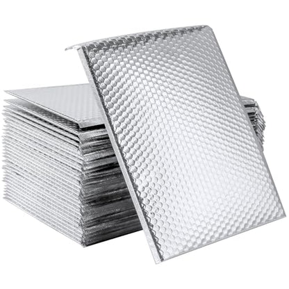 30 PCS 11.4 x 14 Inch Bubble Mailers, Silver Padded Mailing Envelopes, Practical Self Seal Aluminum Film Shipping Envelopes for Packing, Mailing - color: Silver