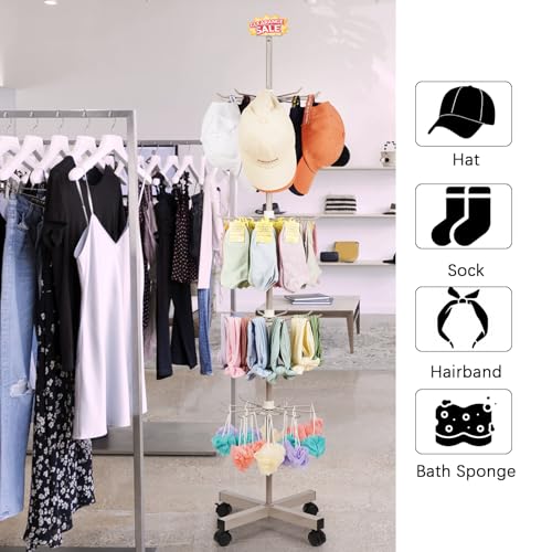 5 Tier Retail Display Stand Store Display Rack, Grey - color: Grey