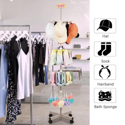 5 Tier Retail Display Stand Store Display Rack, Grey - color: Grey