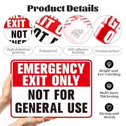 Emergency Exit Only Not For General Use Sign Sticker - color: Emergency Exit Only 493