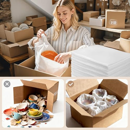 300 Pack 4''x6'' Cushion Foam Pouches,Small Packing Foam Pouches for Moving - size: 300pcs 4×6inch