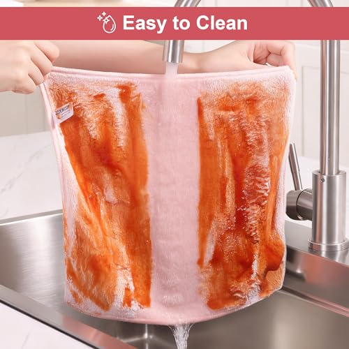 JOYMOOP Microfiber Cleaning Cloth, 18 Piece Set, Medium, Pink - color: J