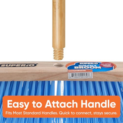 Superio Blue Synthetic Broom Head Refill - 12 Inch, Hard Floor, Kitchen & Home Broom - color: Synthetic, size: 1 Pack Head