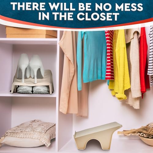 4 Pack Shoe Dividers for Shelves, Fits US Women's Sizes 8.5 and Under