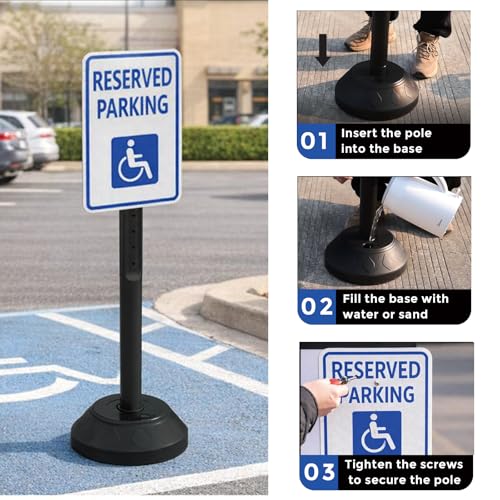 BESEA 6 Pack Portable Sign Stands, 41" Heavy Duty Outdoor Sign Stands
