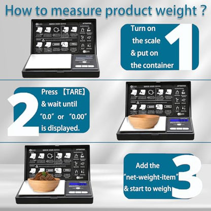 Digital Pocket Gram Scale 200g x 0.01g High Precision with 100g Calibration - size: 200g / 0.01g