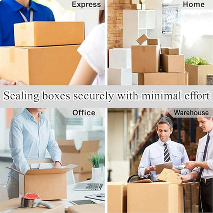 12-Pack Brown Packing Tape with 2 Dispenser, 2.4 Mil 1.88 Inch x 60 Yards, Total 720yds, 12 Refills Rolls Packaging Tape for Moving, Shipping and Storage - size: Brown 12-Pack+2 Dispenser