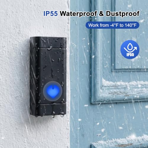 Doorbell Wireless Classroom Doorbell, 1000ft Range for Home/Office/Bedroom - size: 1 Button + 1 Receiver