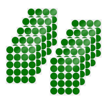 Green Round Stickers 2 Inch Waterproof Vinyl Coding Labels 200 PCS - color: Green