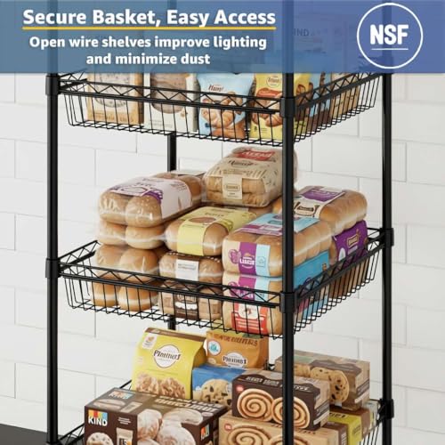 24" x 36" NSF Additional Wire Shelf Basket, Heavy Duty Replacement Black Shelf for Commercial Racks - color: Black, size: 24" x 36"