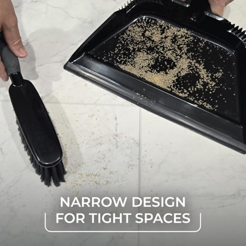 O-Cedar Strong Sweep Broom and Dustpan Set with Detail Brush | Indoor Outdoor Heavy Duty Stiff Bristle Broom | Step-On Dust Pan - size: Strong Sweep Broom and Brush