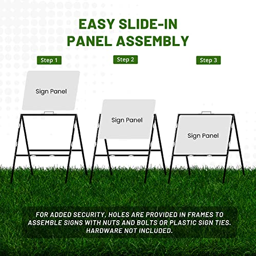 A-Frame Sign Holder - Folding Open House Stand, 18 x 24 in, Black, 1 Pack - size: 18x24 (1 Pack)