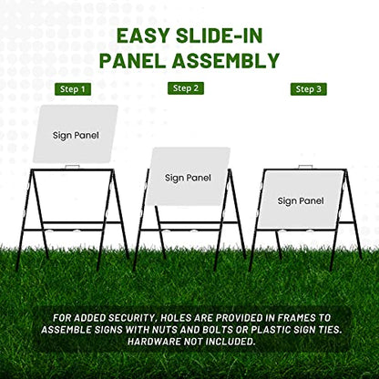 A-Frame Sign Holder - Folding Open House Stand, 18 x 24 in, Black, 2 Packs - size: 18x24 (2 Pack)