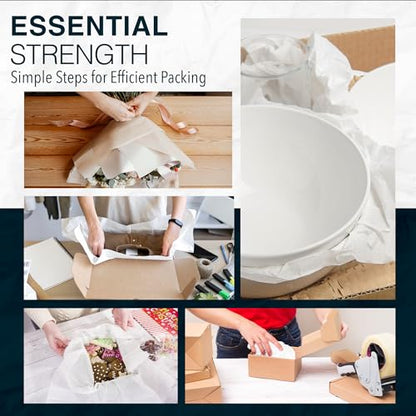 Purple Papers White Bulk Packing Paper | 1600 sheets | 27" x 17" | 50 lbs | Sheets for Moving - Newsprint Paper - Must Have in Your Moving Supplies | Newsprint Papers | Packaging Paper - size: 27" x 17" (1600 Sheets)