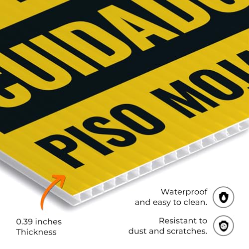 Caution Wet Floor Sign Kit, - size: 10x16 Inches, style: 2 Pack - Replacement Panels