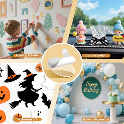 150Pcs Double Sided Adhesive Dots, Removable Clear Dots Sticky Tack, Waterproof No Trace Dots Adhesive Putty for Wall Hanging Crafts, Balloons Party Decorations Poster Picture Festival Decoration 30mm - size: 30mm(150pcs)