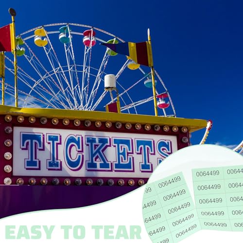 Kosiz 25 Bid 504 Raffle Ticket Sheets Chinese Auction Tickets, Light Green - color: Light Green, size: 25 Bid