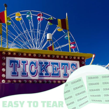 Kosiz 25 Bid 504 Raffle Ticket Sheets Chinese Auction Tickets, Light Green - color: Light Green, size: 25 Bid