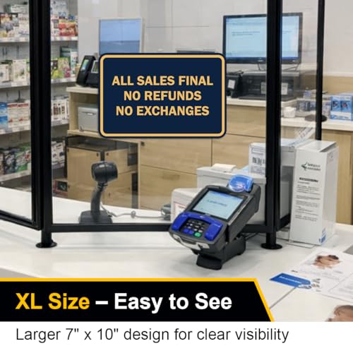 Signs ByLITA Classic Framed All Sales Final Sign (Blue) - X-Large 2 Pack - color: Blue, size: X-Large (7" x 10") 2 Pack