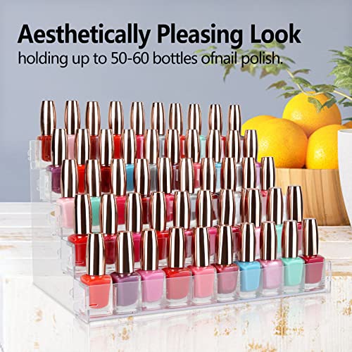 Sunglasses Organizer Countertop Stand, 5 Tier Sunglass Holder Display Rack, Nail Polish Organizer Acrylic Display Stand, Assembly Required - style: 5 Tier