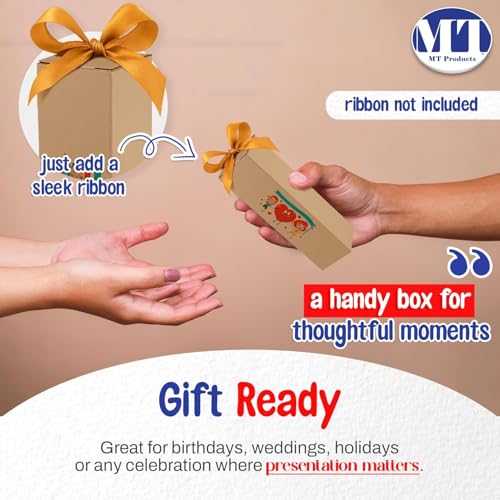 MT Products Tuck Top Kraft Custom Printed Gift Boxes 2" x 2" x 7" - Personalized Gift Box - Pack of 5-100