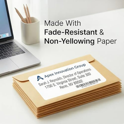 3.5" X 5" Matte White Printable Shipping Labels (30 Sheets, 120 Stickers) - size: 3-1/2" X 5"