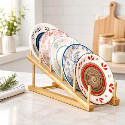 Wooden Book Display Stand Holder, 5-Tier Magazine Rack Organizer - color: Natural-1 Pc