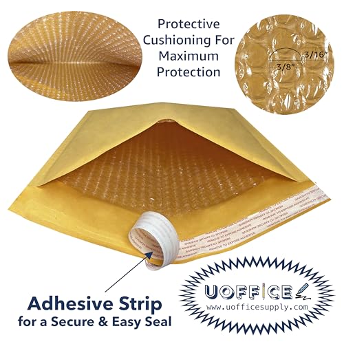 Kraft bubble mailers, Self seal shipping envelopes pack- 100, #4-9.5" x 14.5", Bulk padded self seal, Padded mailing, Yellow padded mailers - size: #4 - 9.5" x 14.5"