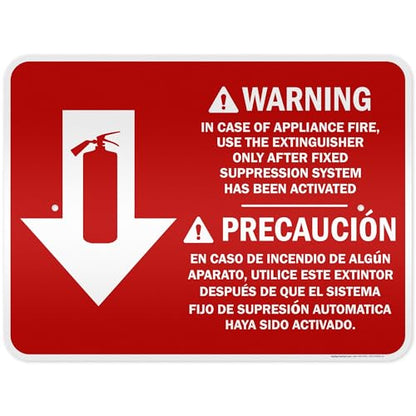 Osha Fire Extinguisher Instruction Warning Bilingual Sign, 18x24 Inches, 3M EGP Reflective .080 Aluminum, Fade Resistant, Made in USA by My Sign Center - size: 18x24 Reflective Aluminum