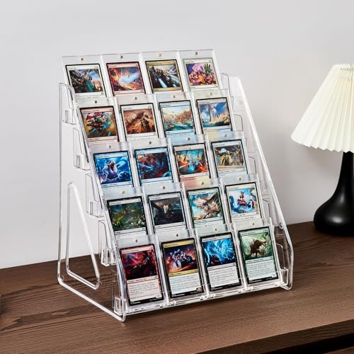DEEIF 5 Tier Acrylic Trading Card Display Stand for Sports Cards, 1 Pack - size: 5 Tier, 1 Pack