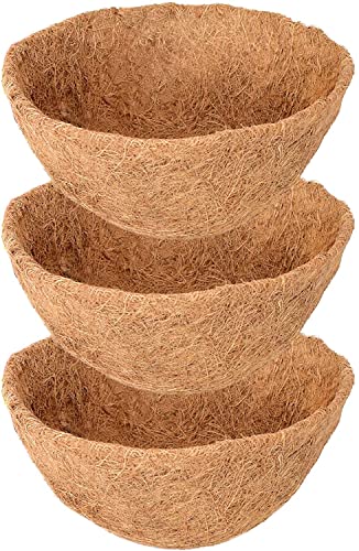 Legigo 3 Pack 14 Inch Hanging Basket Coco Liners Replacement, Round - color: 3pcs, size: 14 Inch