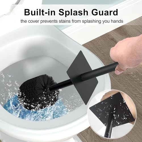 Toilet Brush and Holder Set for Bathroom, Stylish and Durable Cleaning Tool with Modern Design, Compact for Efficient Cleaning - style: Marble