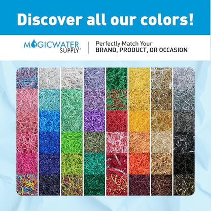 MagicWater Crinkle Cut Paper Gift Basket Filler - 2 LB - Diamond Strawberry - color: Diamond Strawberry Pink