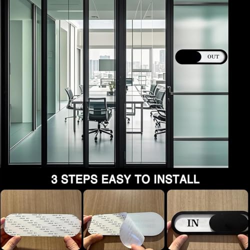 In/Out Slider Sign 3Pack, Acrylic, Black 7.4x2.2in - color: In/Out Sign, size: 3 PCS