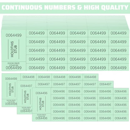 Kosiz 25 Bid 504 Raffle Ticket Sheets Chinese Auction Tickets, Light Green - color: Light Green, size: 25 Bid