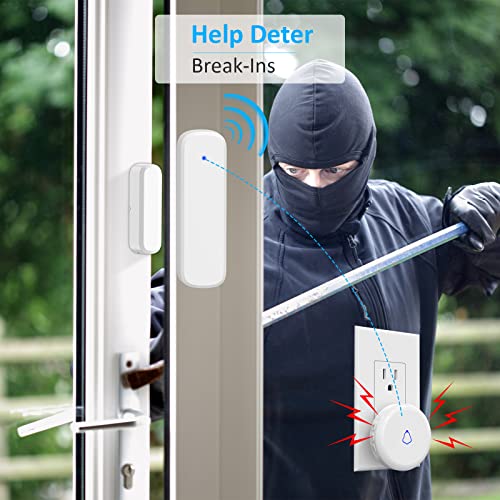 Wireless Door Chime, Door Sensor Chimes When Door Opens/Business Entering - size: 3 Sensors +2Receivers