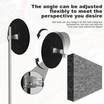 32" Convex Traffic Mirror, Outdoor Driveway Security Mirror