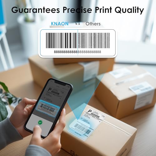 KNAON Bluetooth Thermal Shipping Label Printer 4x6 for Small Business, Pink - color: Pink