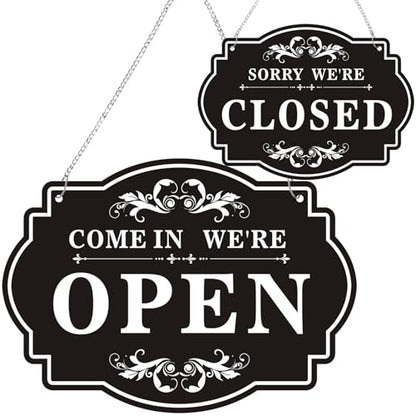 1 Pack Open Closed Double Sided Acrylic Sign10 x 5 Inches