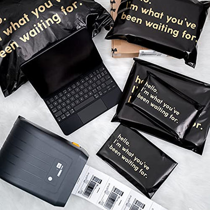 RUSPEPA Poly Mailer Shipping Bag with Self Sealing, Business Text Printed Design, 50 Packs 14.5 x 19 inches, Black - color: Black, size: 14.5 x 19 inches