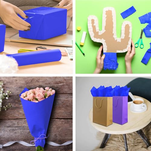 Jkopsnr 100 Sheets Blue Tissue Paper 20x14 Inches - color: Blue, size: 14x20