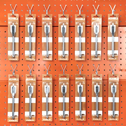 HUHOLE 80 Pack 1 Inch Silver Pegboard J Hooks - style: 1" J-Hook 80PC Silver
